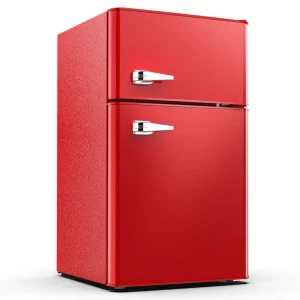 3.2 cu. ft. 2-Door Mini-Refrigerator in Black(RED)