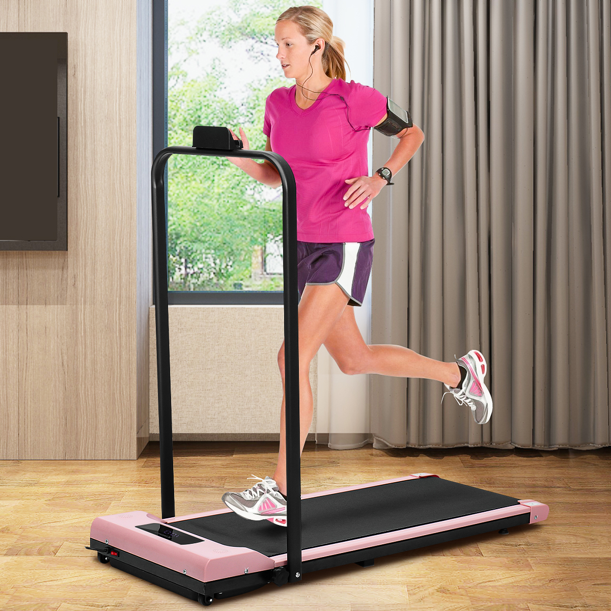 cc7e4aa98eaa9c6e3acc799fcbc42d8a3e3f6e2849e8ea5f4e5e9c7d4eeebcbb Geemax Electric Treadmill Foldable Compact Treadmill under Desks Treadmill Workout Exercise Treadmill Motorize Treadmill Running Walking Machine with Remote Control for Home Gym (0.5-6.0MPH)(Gray/Steel)