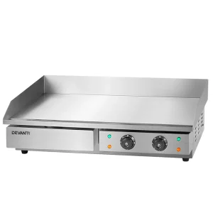 Devanti Commercial Electric Griddle 73cm BBQ Grill Plate 4400W