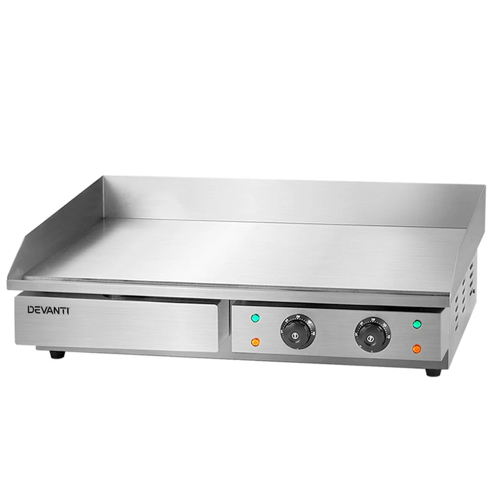 ccae484edbb4ce90348dd26bcbfb4f1457b68798bdf9341c10367b1ee0047e14 Devanti Commercial Electric Griddle 73cm BBQ Grill Plate 4400W
