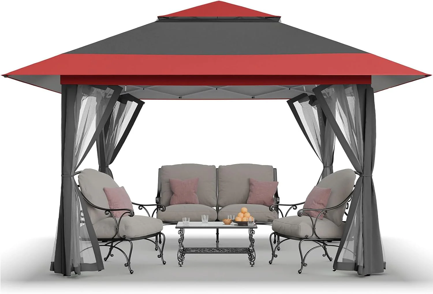 cd1ad9894ab835f64f07e551a45f69b7179dadd8255973550836b87a2b192413 CROWN SHADES 13x13 Pop Up Gazebo, Canopy Tent, Gazebos on Clearance(Beige/10x10)
