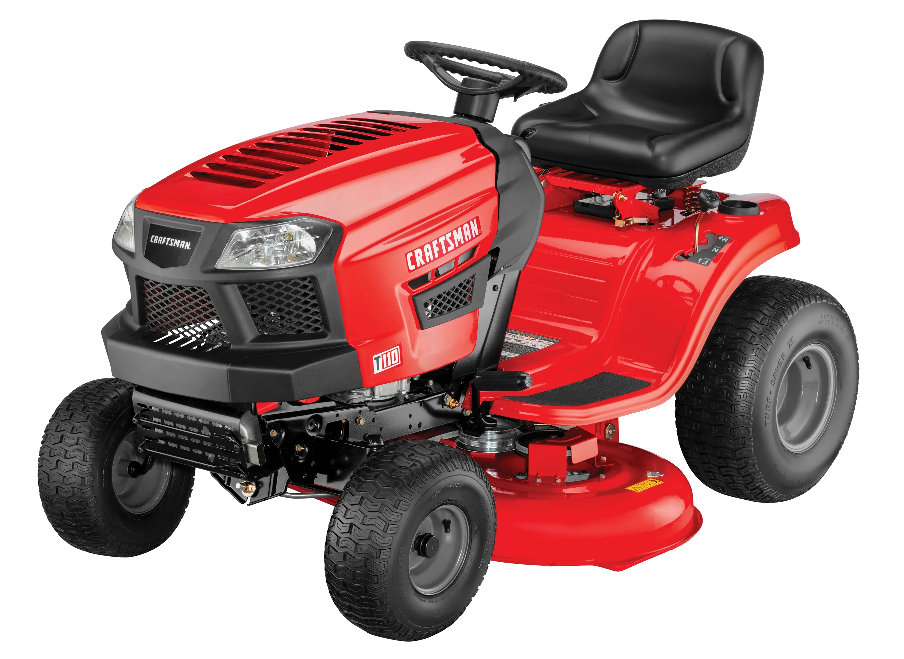 cee74461015baf3553bc779acef3c64f8ad12ac9fe9c0de61271991892ba1302 Craftsman T110 42-in Riding Lawn Mower ¨C 17.5 HP Briggs Stratton Engine ¨C 7-Speed Transmission ¨C Model 13AN77XS093