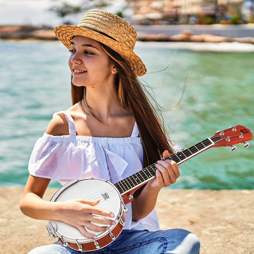 ceeee61949376274a3288137d0da59977da4d4d2c5a34eec0cc1ed1d55b1ef08 Banjo 5 String Full Size Banjos Set with Resonator, Remo Head, Beginner Banjo Kit with Closed Back, Premium Accessories for Adults, Teenager(26 Inch)