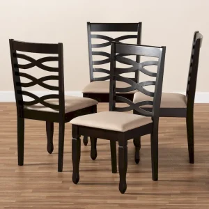 Modern and Contemporary Dining Chair 4-Piece Set(Light Gray)