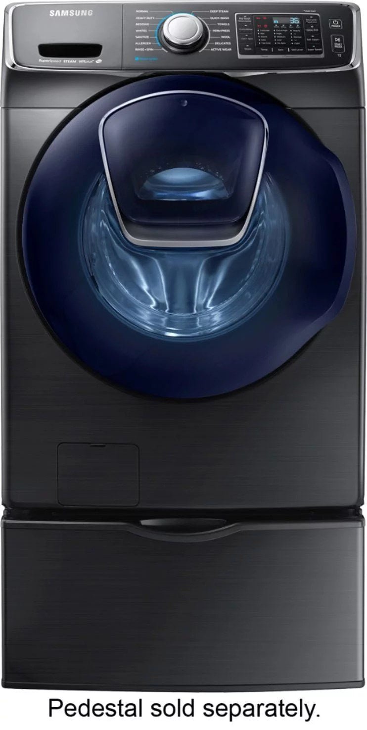 cf8c5ec3b7bb9133665dd3d27c042753a1485bc4cee3ff7ad7ffc38db640826c Samsung ?C 4.5 Cu. Ft. High Efficiency Stackable Front Load Washer with Steam and AddWash ?C Black stainless steel
