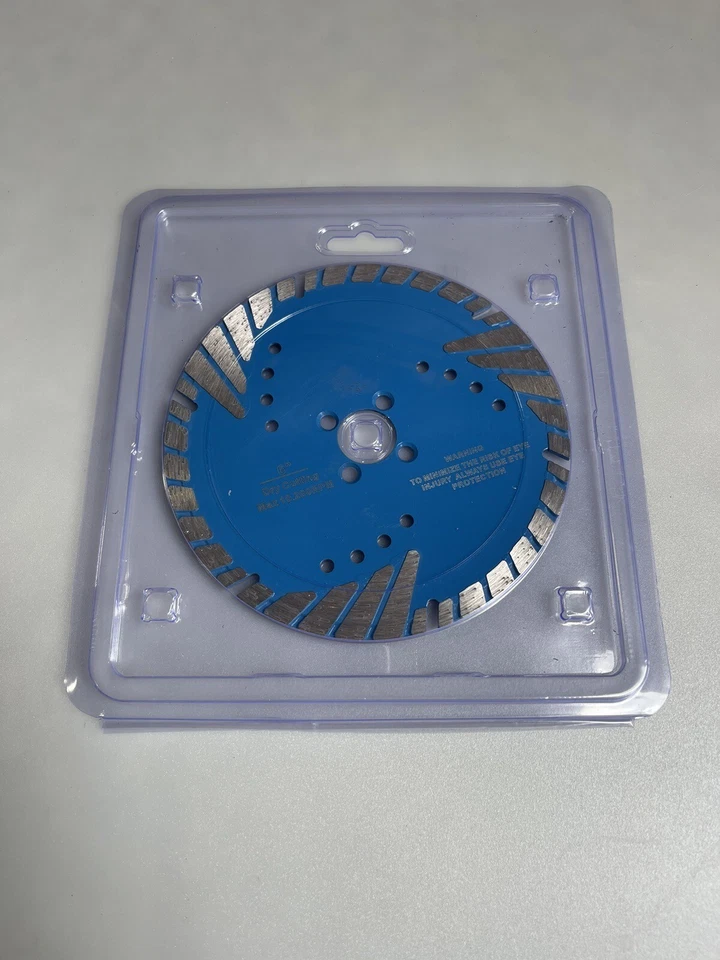 d05e5652db4d4de0f58df0f5256c3ceb4523572d34cac49effa1df99beab0527 KLYNE - 6'' Dry Diamond Turbo Saw Blade Cutting Disc For Angle Grinder Concrete/Bricks