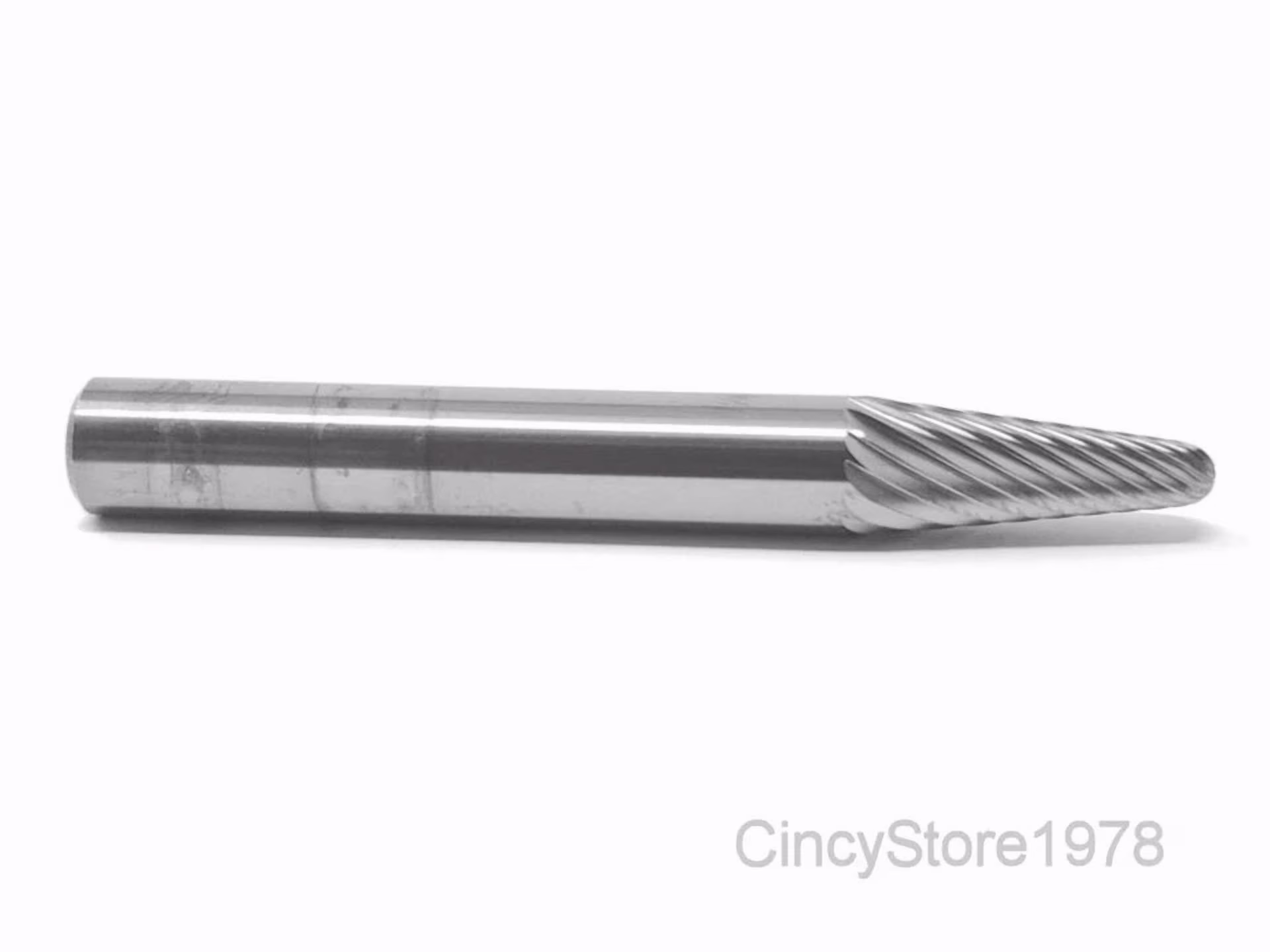 d29189997cc00b13203512244dddc1f36224c9a1deb092cd7df09a65ea99772c KLYNE - Sl1S 14 Degree Taper Radius Carbide Burr Bur Cutting Tool Die Grinder Bit 1/4"