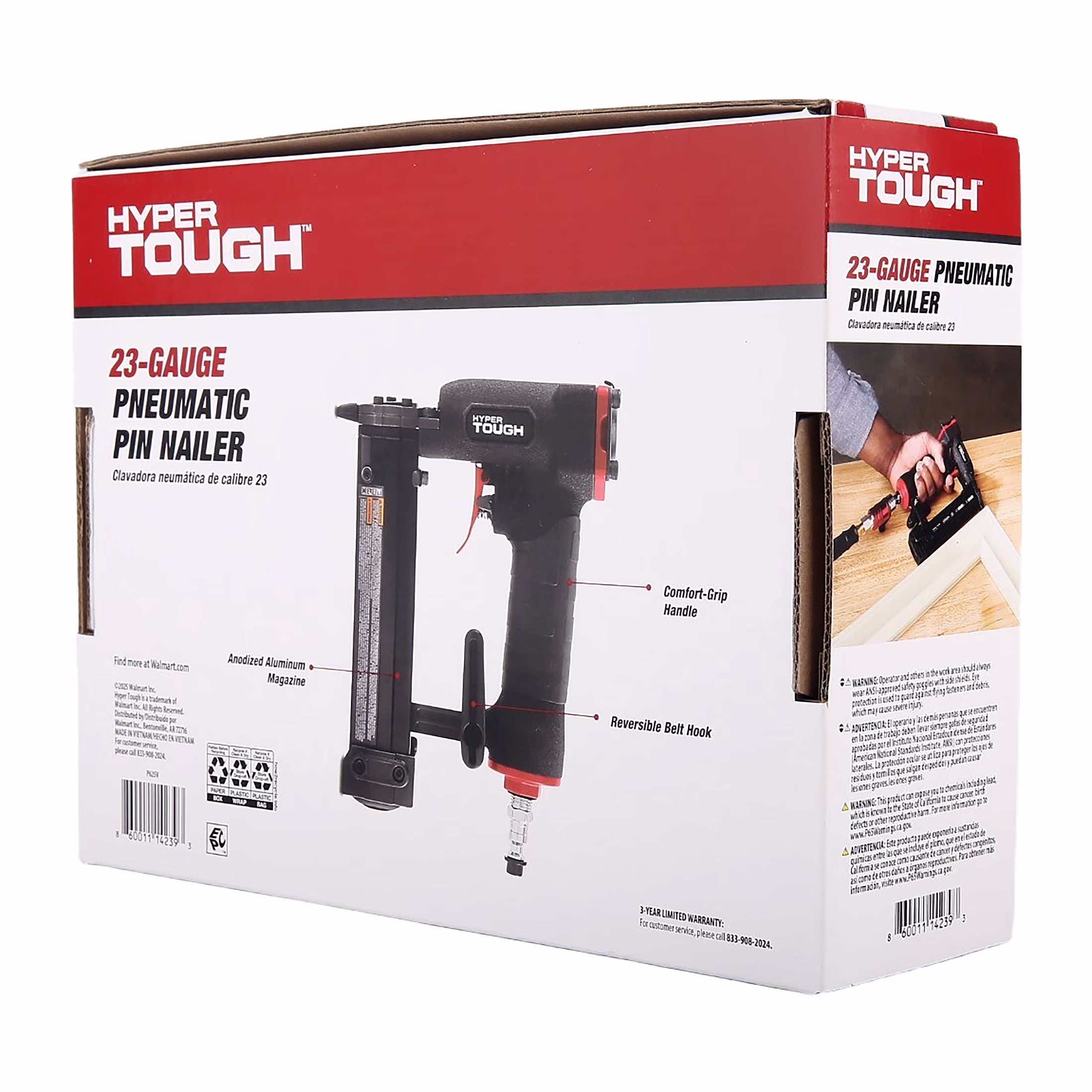d2e268ee55ce5ecf6f07860e918842bf5f34a1dd9a34e19e67d9f075140cf7f2 Hyper Tough 23-Gauge Pneumatic Pin Nailer, Air Powered Pin Nail Gun