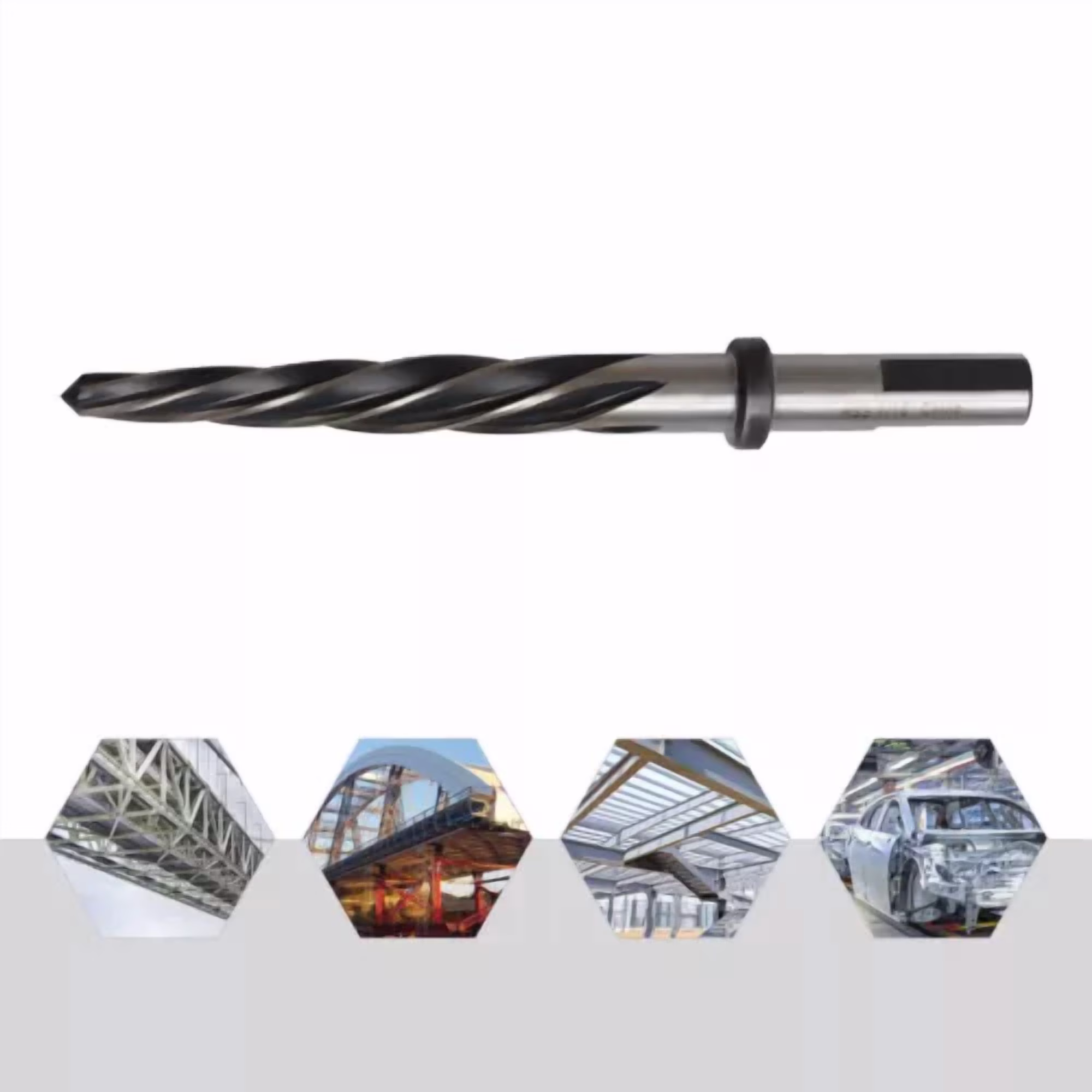 KNACK - 7/16" Bridge Reamer Round W/ 1/2" Three Flat Shank Spiral Chuck Drill Bit Usa