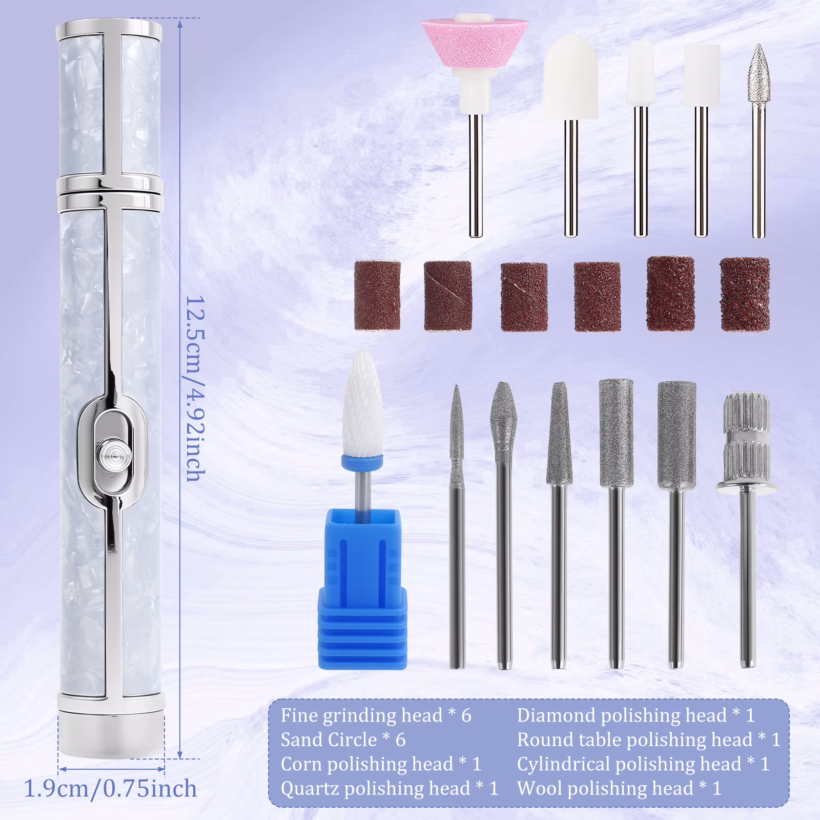d4023235ada9f00457c40bc742ec47d9b66f7642aab5ed65c8c8e8eea851bd88 FYJUCPA Aluminium Alloy Electric Nail File Kit for Thick Toe Nails Rechargeable 4 Gears Electric Nail Drill Machine Low Noise Electric Nail Grinder for Various Nails and Shapes