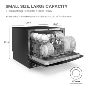 COMFEE' Portable Countertop Dishwasher for Dorm, RV Apartment