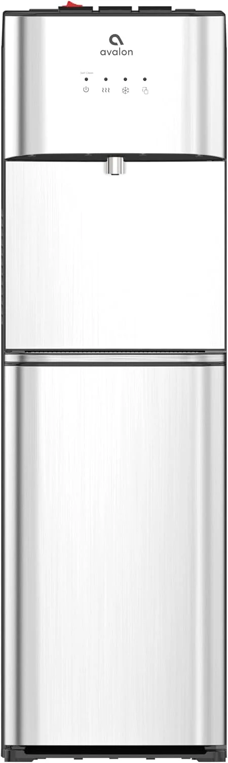 d4f47a2b95fc47a56db2e86660ee3b2a795eb757a5a899ad1d4ad3670f94fc53 Limited Edition Self Cleaning Water Cooler Water Dispenser - 3 Temperature Settings - Hot, Cold Room Water, Durable Stainless Steel Construction, Bottom Loading .(full size stainless steel)