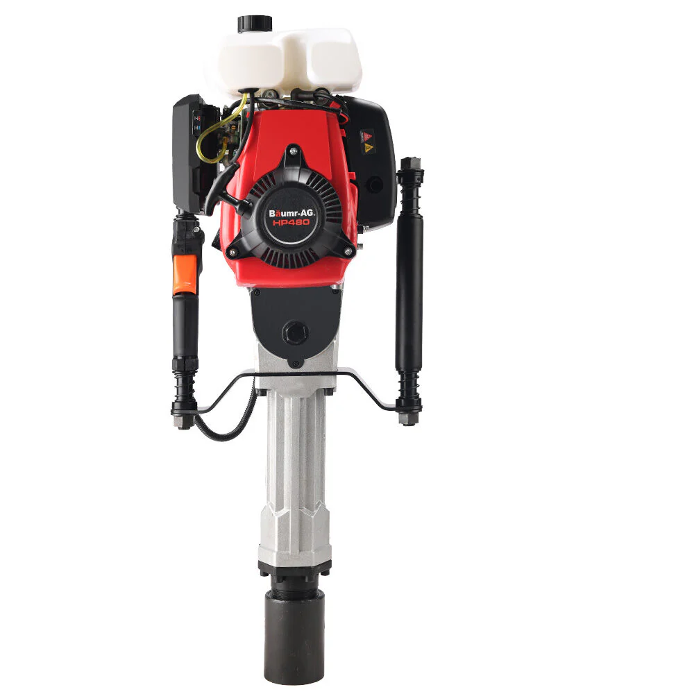 d5086f9a377c9573ab51b33c631aca6f8aa660677760558a1d2f603f642aaf91 BAUMR-AG HP480 55cc 4-Stroke Petrol Post Driver, with 2 Piling Socket Sleeves