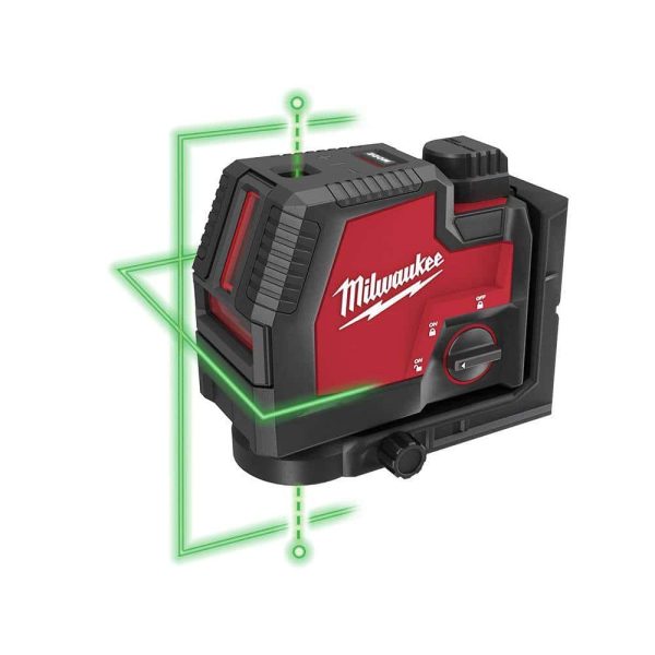 d565b7e468eea6f5bc04b26be8615fd4d11a0897ce51bd057dc74a79ec93f2e9 3522-21 Green 100 ft. Cross Line and Plumb Points Rechargeable Laser Level with REDLITHIUM Lithium-Ion USB Battery and Charger(Default Title/ONESIZE)