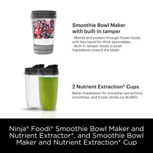 Ninja SS101 smartTORQUE multi functions Stainless(Silver One base multi-functions 1200-Peak-Watts/24oz)