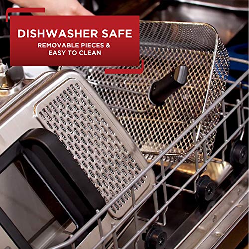 d5bcf6778f6355648fcc105227f86a762534ebfa700b15ed26aadb5887f957d6 T-Fal Ultimate Steel Deep Fryer with Basket 3.5 Liter Oil and 2.6 Pound Food Capacity