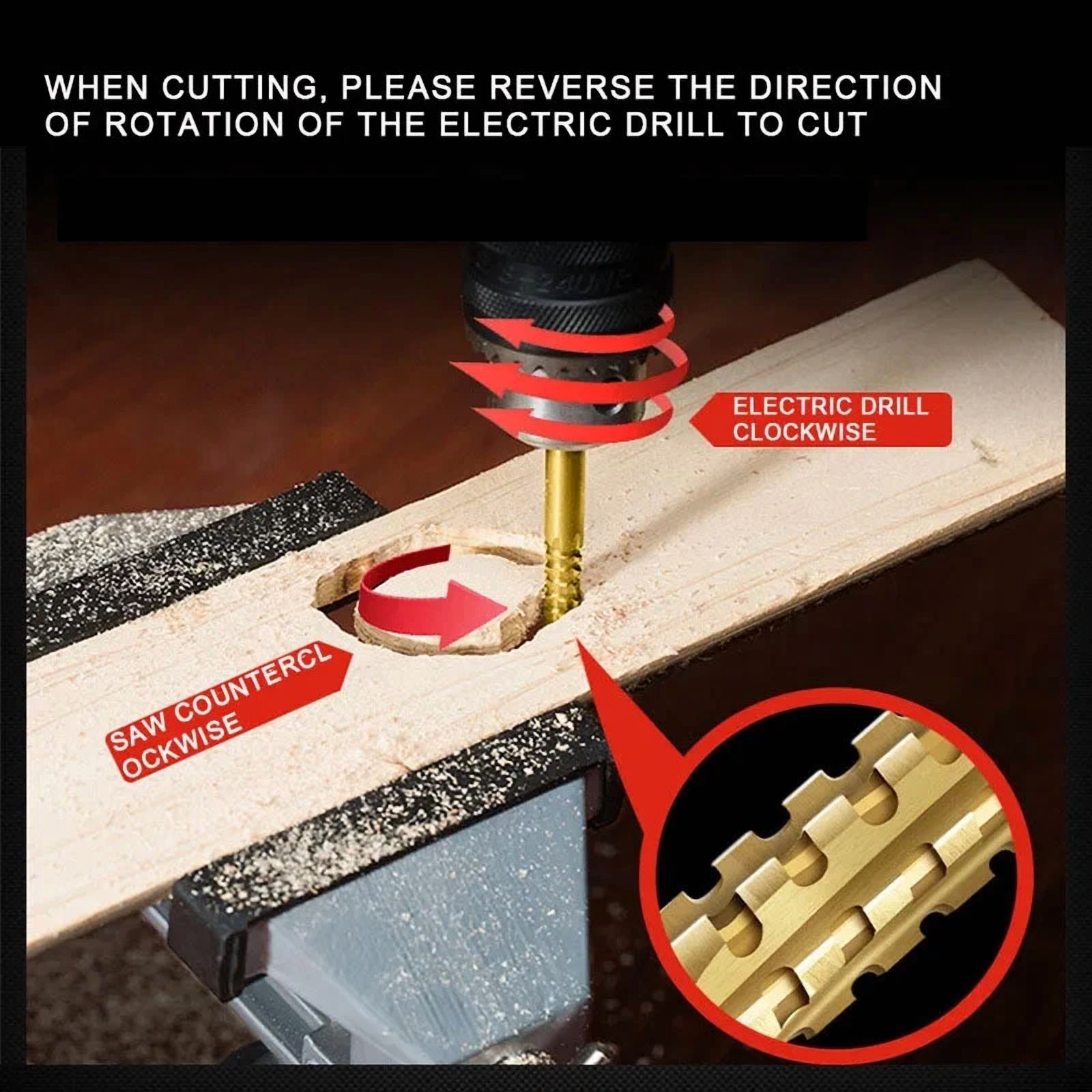 d61ba4037f888c62204bf1e491a0b143597dca43b8cdd7c04a0db2827c576822 2024Twist Drill Bit Set Power Tool Accessories Screw Holes For Wood Metal (6Pcs)