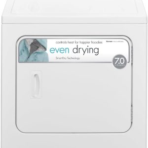 29¡ä¡ä Front Load Electric Dryer with Wrinkle Guard and 7.0 Cubic Ft. Total Capacity, White(Electric/Dryer)
