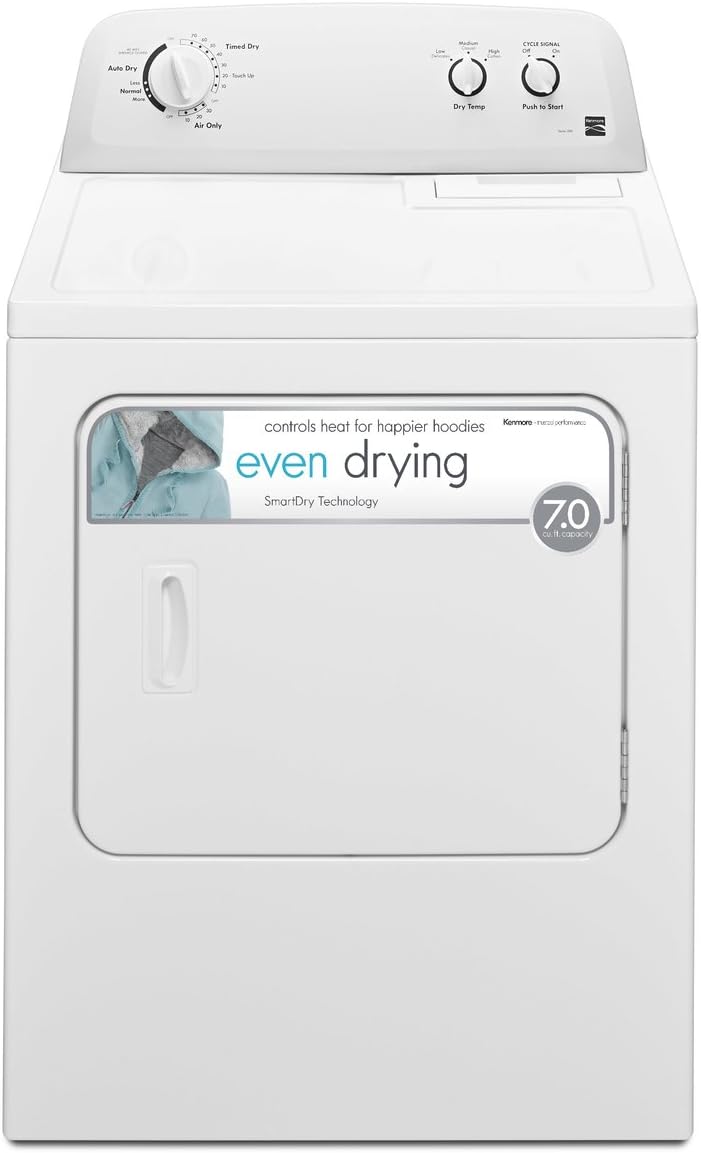 d7cd881827727d16091ae731bbf9ee12bfd1998d226029021330f8bb668dcd7a 29¡ä¡ä Front Load Electric Dryer with Wrinkle Guard and 7.0 Cubic Ft. Total Capacity, White(Electric/Dryer)
