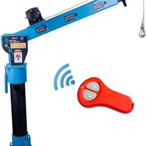 Pismire Winch Versatile 0.5T Folding Truck-Mounted Bed Crane Hoist Lift Pickup with Electric Winch 3500 lb 12V, Painted Steel 1100 lb Pickup 360¡ã Swivel Base(2200lb with 5000 winch)