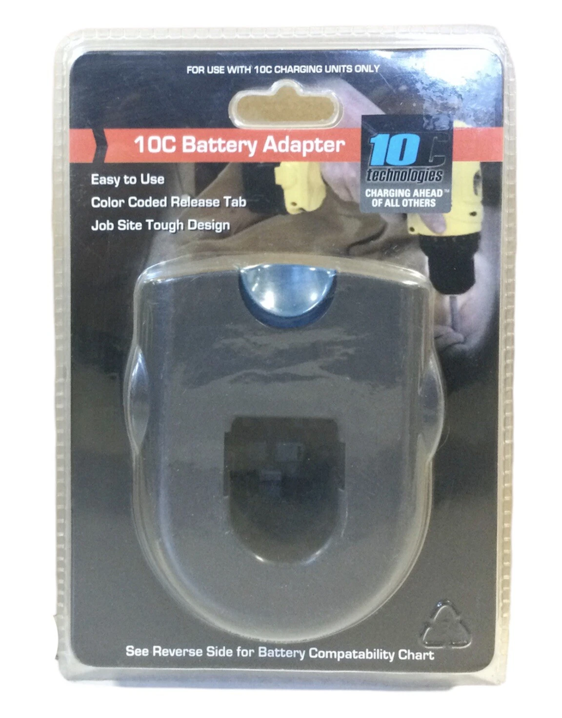 da9c112c9f1f56a6ab8280dd3da9227f844a1e7b67d29b1459f045672ea8ebaf 10C Battery Adapter Designed To Fit Bosch Equipment Use With 10C Chargers Only