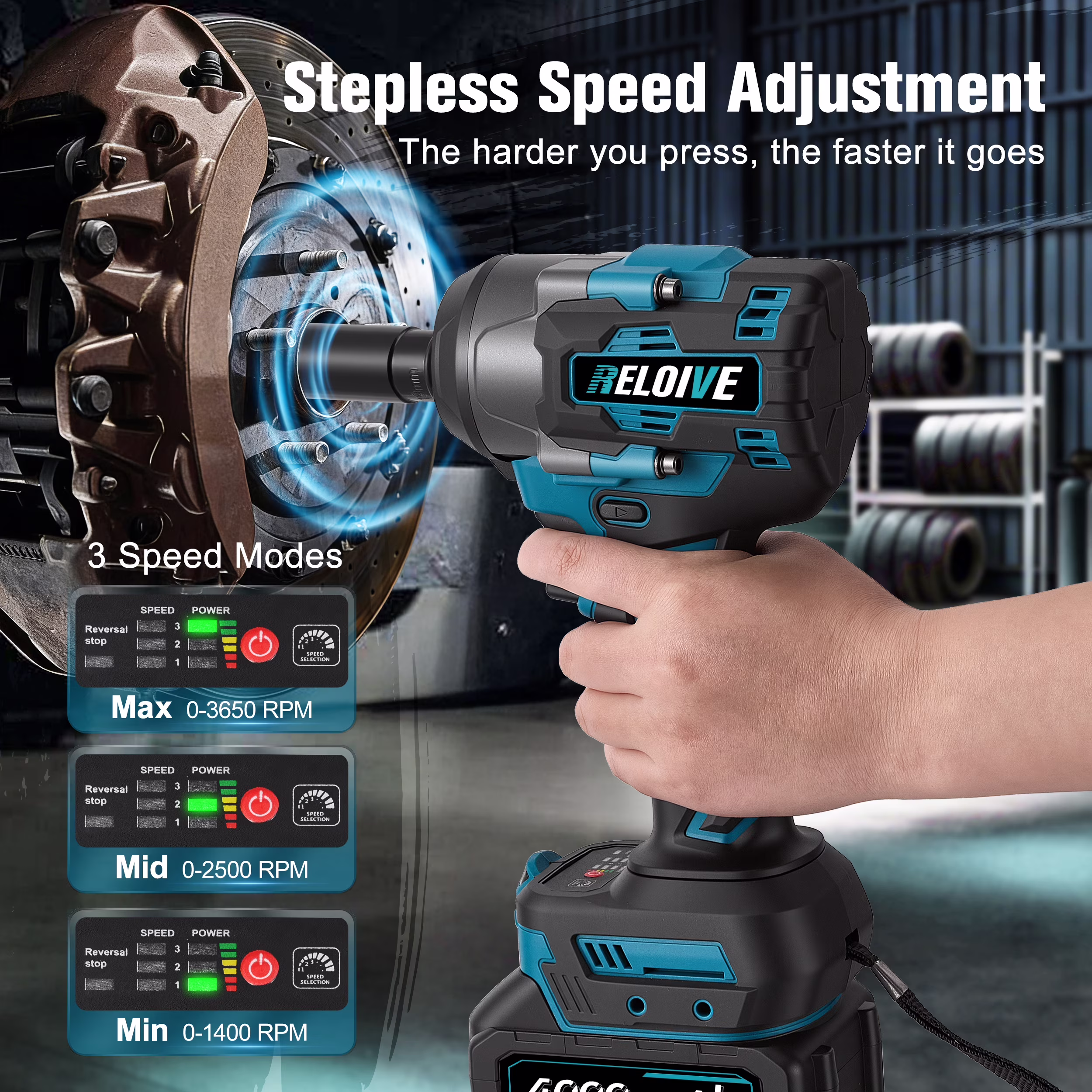daef5d75cbcb71d720500370a7e1c7578fe2ebaf29cccfa761a09db2d746ceff RELOIVE Cordless Impact Wrench Kit,663.8 FT-lbs(900N.m) Max Torque,1/2" Heavy-Duty Brushless Motor,4-IN-1 Electric Impact Driver,2 x 4.0Ah Batteries for Car Home Repair