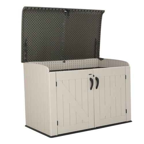 dc660848f6ce5f387ab4329146fc366a6b0560022158679228c0e2dbdcddd978 Lifetime Horizontal Storage Shed (75 cubic feet), 60170