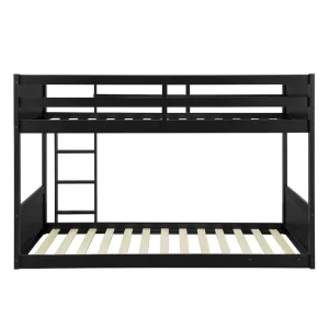 Delphia Low Profile Twin over Twin Bunk Bed(Black)