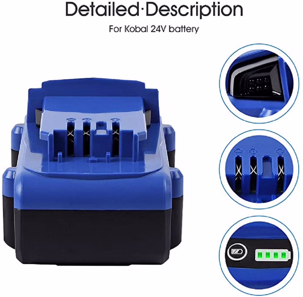 TenHutt 5.0Ah Replacement Battery for Kobalt 24V KB624-03 KB524-03 KB424-03 KB224-03 0673802 - 2Pack