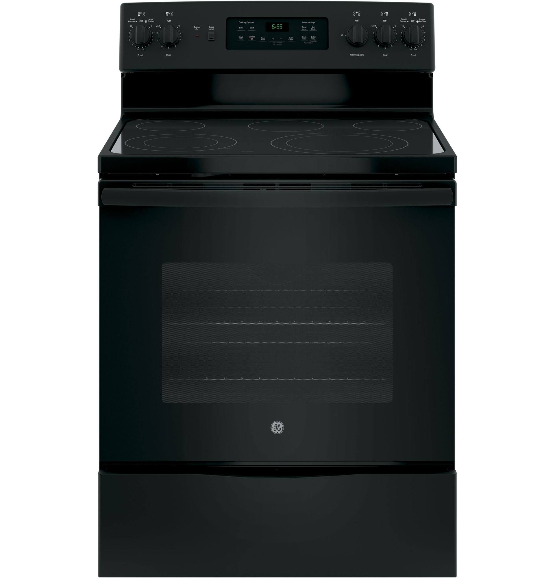 de5e63f62141271103059509366f75dc73c7436fcc1f67f55e54bc1cc931732e GE 30¡ä¡ä Freestanding Electric Range, Black ¨C Dual-Element Cooktop, Convection Oven, Self-Cleaning
