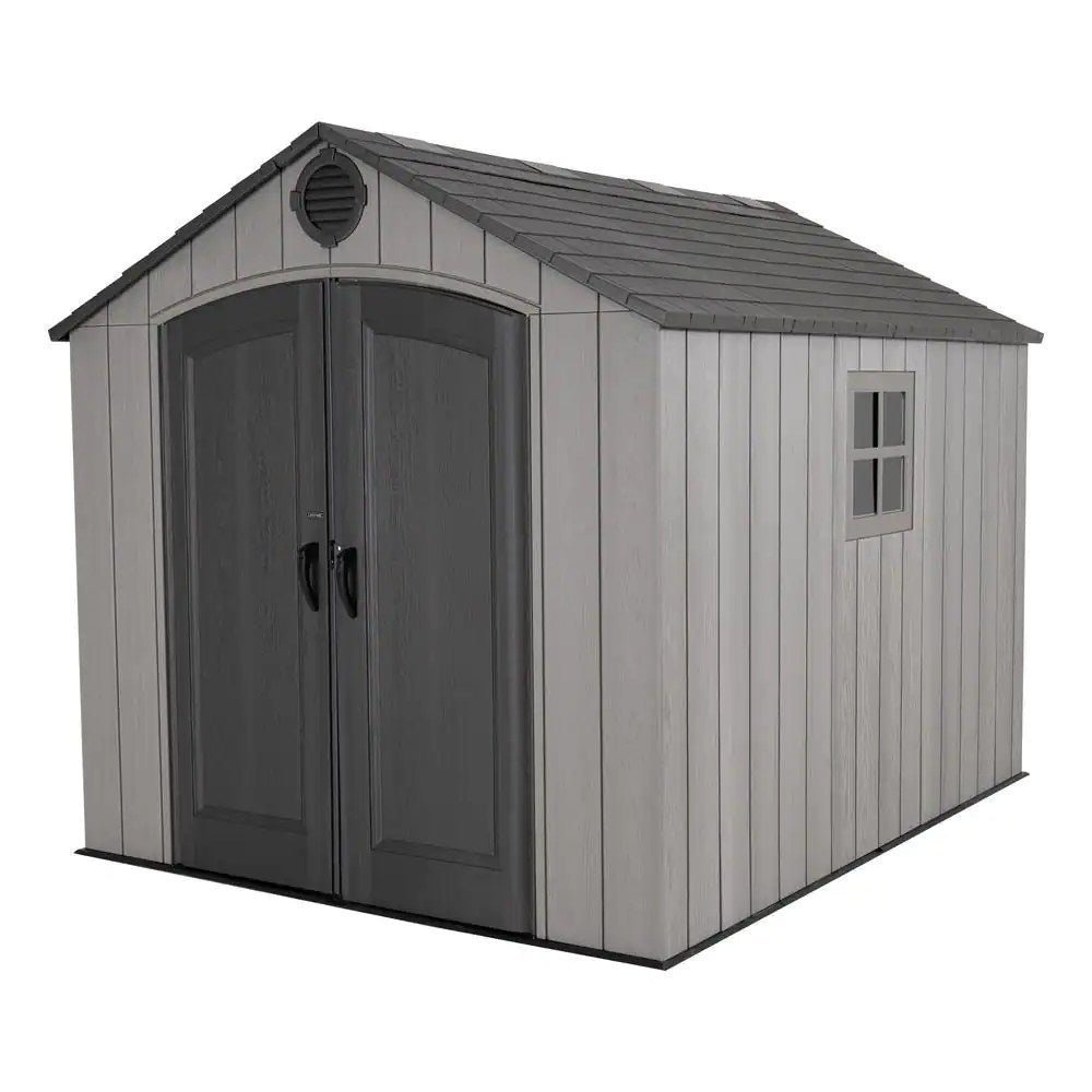 df532f470fc5561de0f2ca1797c08044d310b21a7da6752d880fd14f5fcc9898 Lifetime 8 ft x 10 ft Outdoor Storage Shed 60371