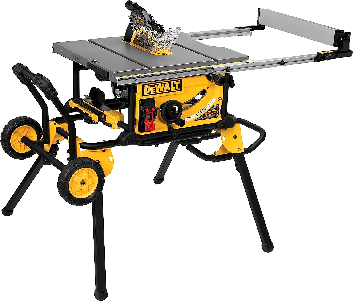 df75f8b4bd1da863fb37d70f8b2979451e603e439cddd2684c1c03d3dd6fe111 DEWALT 10 Inch Table Saw, 32-1/2 Inch Rip Capacity, 15 Amp Motor, With Rolling