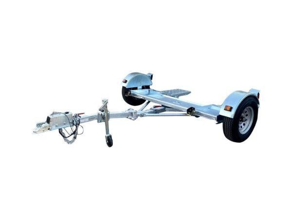 e0fe9811c03663e97ee76518e471e4a41b630a787d66abb70eca040c4ce81030 Galvanized Stow and Go Folding Car Tow Dolly with Surge Brake RV Trailer 4900 lb
