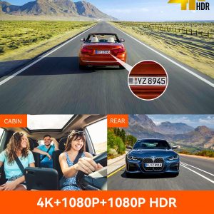 Vantrue N4 Pro 3 Channel 4K WiFi Dash Cam(Default/ONESIZE)