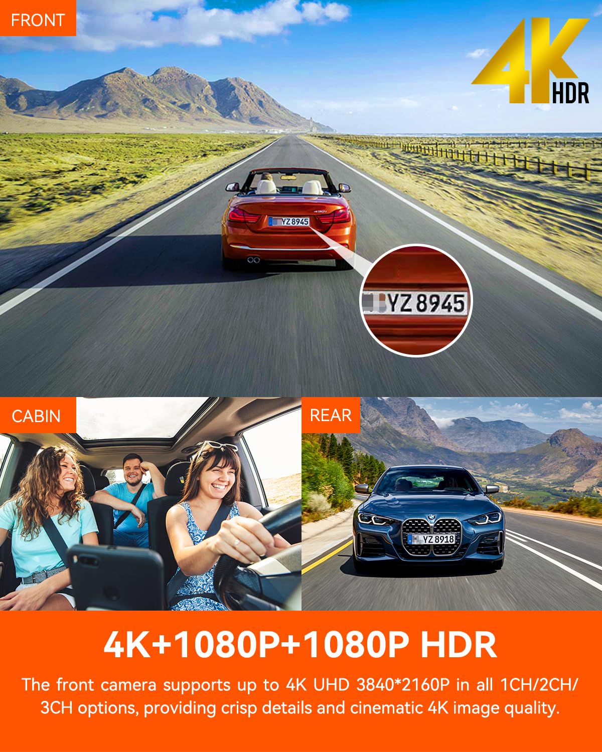 e16e21ad82e98a61c3811f4aa3a64261d49cc7aaed3a9f33098e70ed19ce7398 Vantrue N4 Pro 3 Channel 4K WiFi Dash Cam(Default/ONESIZE)