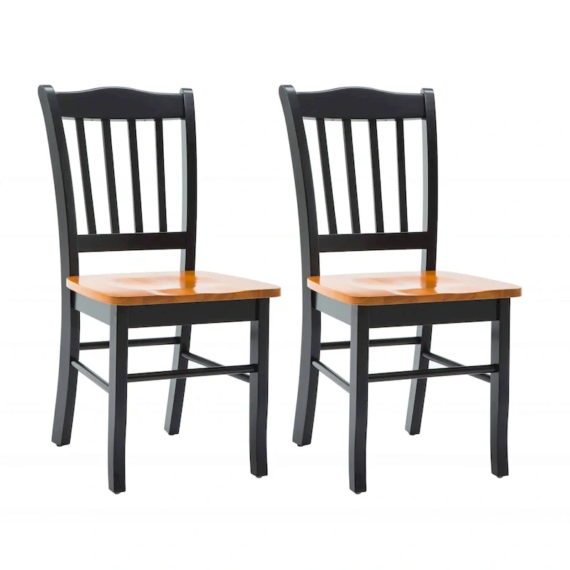 e1982c7a78ff64a907c85db9f63fe3c14308f16688035868ba06a20ea34866b2 Shaker Side Dining Chairs (Set of 2)(Black/oak)