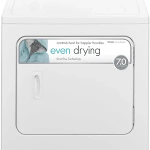 29¡ä¡ä Front Load Electric Dryer with Wrinkle Guard and 7.0 Cubic Ft. Total Capacity, White(Electric/Dryer)