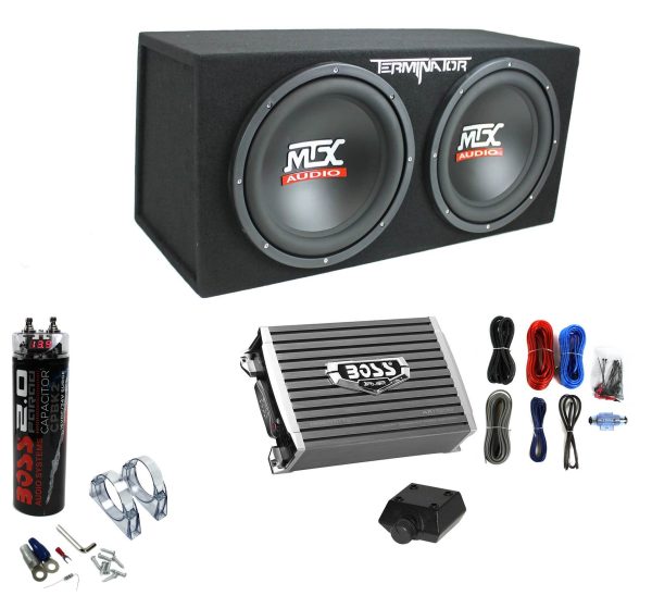 e338461ea488c82f698ff8642279ccdc456e582fba6afcf6eb480110375c5a03 1200W Dual Loaded Subwoofer Box + 1500W Amplifier + Capacitor