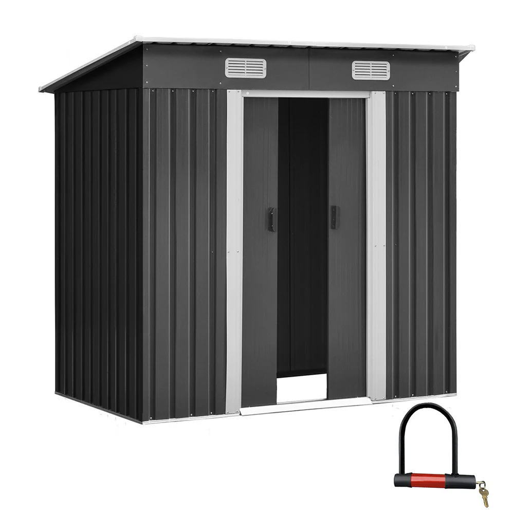 e33d6f74297257899fece09042f76fe2c0b8676b2052b5eea1dd907bd7524b22 Giantz Garden Shed 1.94x1.21M Sheds Outdoor Storage Workshop House Tool Shelter Sliding Door