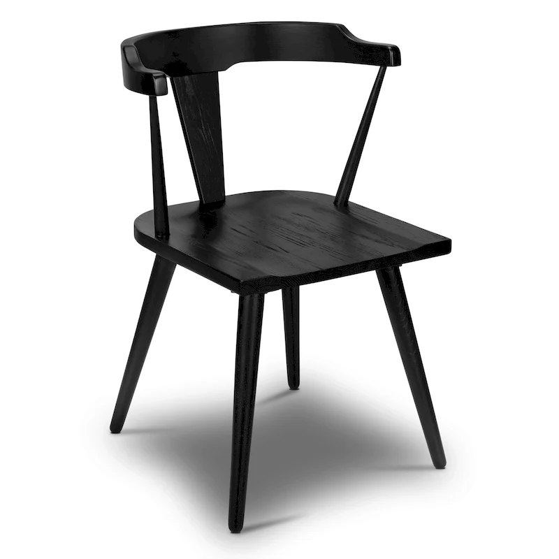 e3a3a0aba513a76f2f5285d710c1caa0dc3004e0f4ff1a8200905041712c7f13 Poly Bark Enzo Dining Chair - Solid Oak Wood(Black)