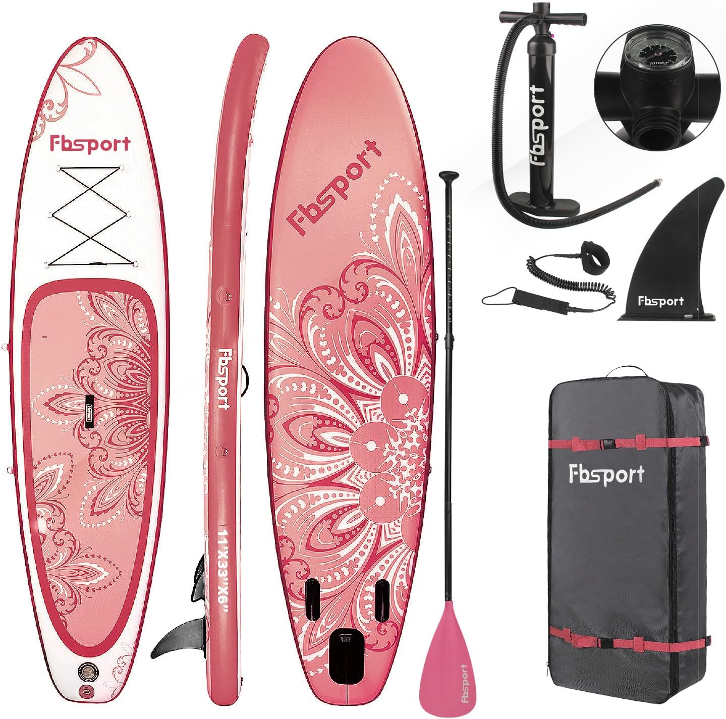 e4f7d1c9ce251f2cbcf550728bf9da43bc6e30d9fe0a05286bc06368f82be8bd Premium Stand Up Paddle Board Yoga Board with Durable SUP Accessories Carry Bag | Wide Stance Surf Control Non-Slip Deck Leash Paddle and Pump for Youth Adult(Blue/ONESIZE)
