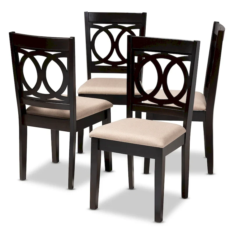 e55a75f357988bd647932bee54a5514124b70ebdbbee98a3152f0c6c6a0cef0e Modern and Contemporary Dining Chair 4-Piece Set(Sand Brown)