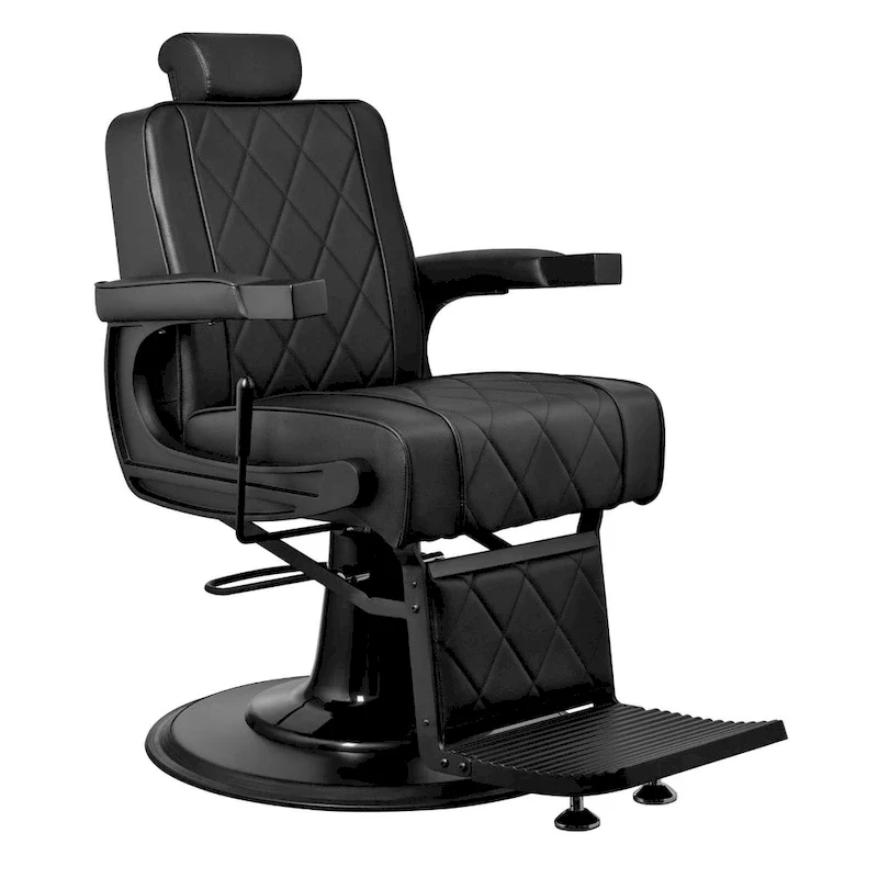 e5b73692369a0aa287694ce8baac78f4a98620a549df717078fd2e5dbe26e209 ROGERS Heavy Duty Barber Chair Reclining Barbershop Styling Chair, Black(Black)
