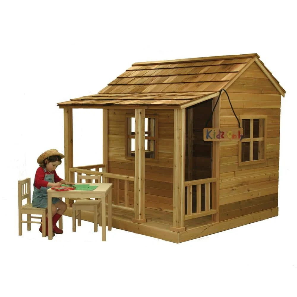 e8a6803daa602b9c40f2eafabe394825cabcc2c8576b1a1566b3cbbaf7d85ed9 Outdoor Living Today Little Squirt 6 ft. Cedar Playhouse with Windows and Dutch Door