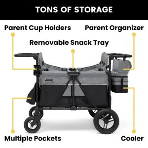 Jeep Wrangler Deluxe 4 Seater Stroller Wagon by Delta Children
