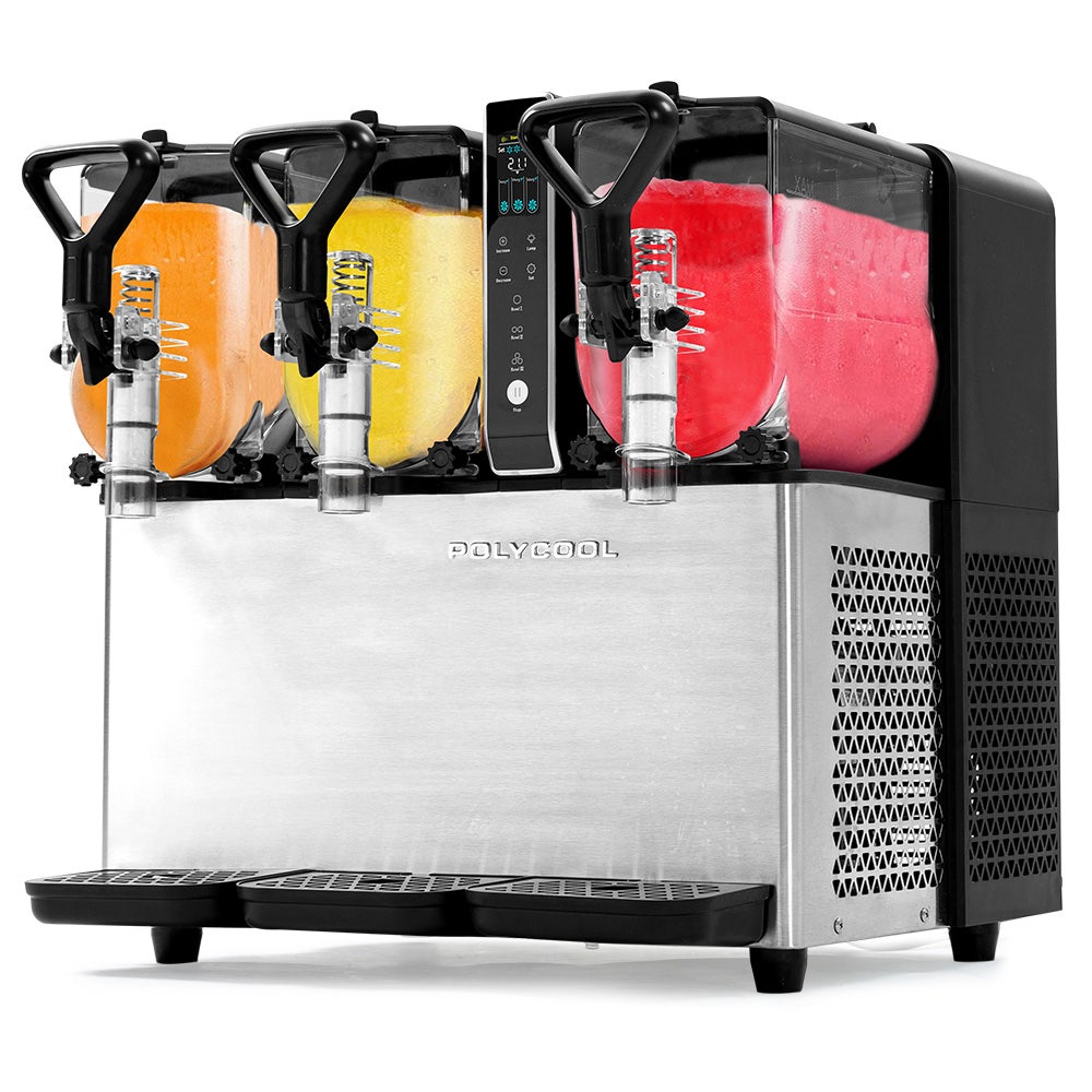 e92fada0ffdaadcd15772feb993eb128248a9f5888cb4493c1994a6d3d4cce05 PRE-ORDER POLYCOOL 9L Triple Tank Slushie Machine, Independent Digital Control Slushy Maker(Default Title)
