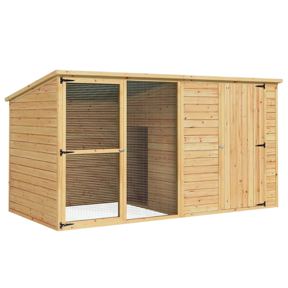 ea359308075cab1290415f9cfdeb74caf1fe703e7a872f4b66e97a6af04d5600 i.Pet Dog Kennel Extra Large 2.28M Wooden House Bed Outdoor Pet Puppy Cabin Log
