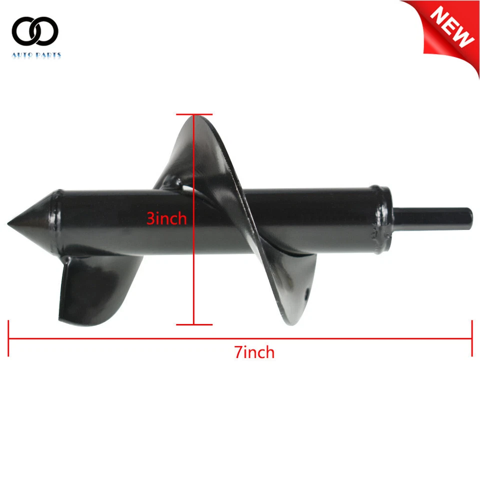 eb367fad5b85bb255580e771a8f800db94c9ee592994020b2ac040a88c48da21 PURELY- 3'' × 7'' Auger Drill Bit Black Garden Plant Flower Bulb Rapid Planter Spiral