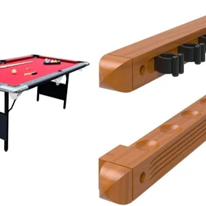 Hathaway Fairmont 6 Ft Portable Pool Table, Adults Folding Billiards Tables for Game Room with Easy Foldable Storage, Includes Full Set of Billiard Balls, Cues, Chalk Brush(Blue/Pool Table)