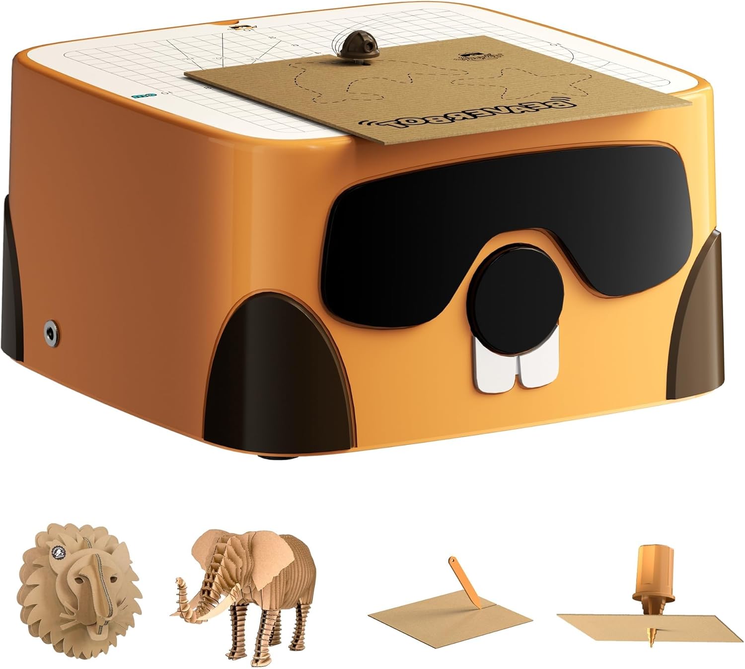 ed62d92c8409dbb94f8256d6f7bc69767404b652a394d35a3b7e767fb1675939 BEAVERBOT Kids Cardboard Cutter STEM Craft Kit, Ages 3+